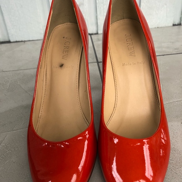 Burnt Orange J Crew Patent Leather Heels - Picture 3 of 5